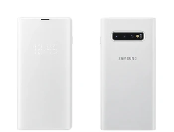 Za Samsung Galaxy S10 X SM-G9730 S10+ S10Plus SM-G9750 S10E SM-G9700 Denarnice Pokrovček, Original Za Samsung Smart LED Prikaz Primera
