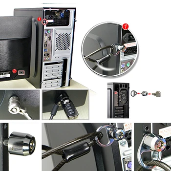 Novo ESLOTH Računalnik Vijak Ključ za Zaklepanje Kovinski Anti-Theft Office Zaslon Zaklepanje Laptop PC Računalniški Mizi Ključ Varnostno Ključavnico Verige Kabel