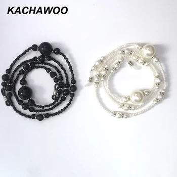 Kachawoo pearl noge verigo očala vrv črna bela modna očala kabel očala pribor za ženske ženske na debelo