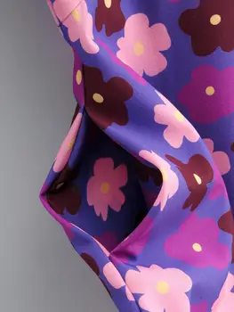 2020 ženske sladko v vratu kratek rokav cvjetnim tiskanja priložnostne slim obleko elegantno robom pleat ruffles vestido elegantna linija obleke DS3579