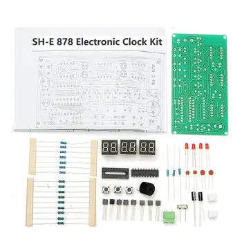 5-12V AT89C2051 Multi Funkcijo Šest Digitalni LED DIY Elektronskih Ura Kit JE 878