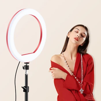 13-Palčni Ličila Selfie LED Fill Light 33 cm z nosilcem za Telefon Zatemniti 3000-6000K Obroč Svetilka, Komplet za Zunanjo Foto Video Studio