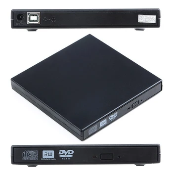 USB 2.0 Zunanji Slim DVD Pogon za Toshiba, panasonic xiaomi(MI) MSI LG Fujitsu 8X DVD-RW DL 24X CD-R Burner Black