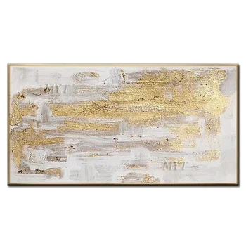 Ročno Poslikane Slike Zlato Folijo Sliko Ročno Sodobne Umetnosti Povzetek Oljna slika na Platnu Za Dnevni Sobi Doma Dekor