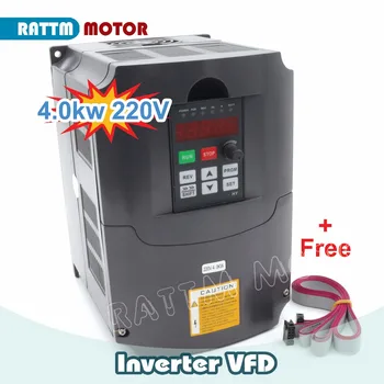 Frekvenčni Inverter VFD Huan yang blagovne znamke 4KW 220V Ali 380V 4HP 18A Motor Vretena za Nadzor Hitrosti, Za CNC Rezkalni