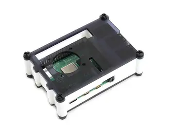 Waveshare Črna/Bela Akril Primeru za Raspberry Pi 4 Model B, z Hladilni Ventilator ,odpornost na prah, dobro toplotno širi