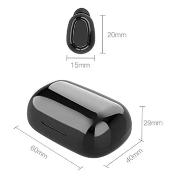 Bluetooth 5.0 Slušalke Brezžične LED Zaslon TWS Stereo Šport Nepremočljiva Stereo Čepkov Slušalke Slušalke-Roza