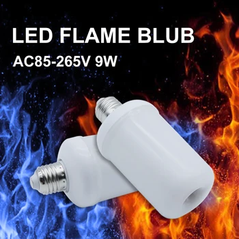 85-265V E27 LED Plamen Žarnica 9W 3 Načini, S Gravity Sensor Požara, Plamen Učinek, Koruza, Bučke Utripanja Posnemanje Ogenj Luči