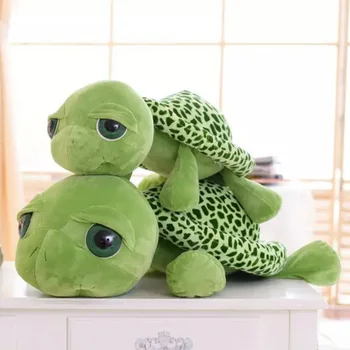 Majhna Velikost, Veliki Oči Polnjene Tortoise 20 cm Želva Polnjene Plišastih Živali, Super Zeleni Plišastih Živali Otroška Igrača Darilo