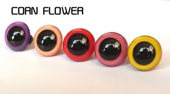 18 mm Tople barve series --Vijolično/oranžno /rdeče/roza/rumena 5 barvo, komplet varnost mačka oči s podložko