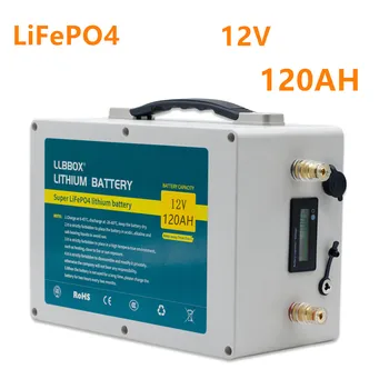 Lifepo4 12v 120ah lifepo4 baterijo 12v lifepo4 litij-ionska baterija z 10A polnilec za sončne baterije Železa fosfat
