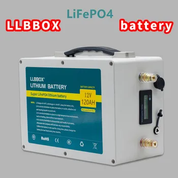 Lifepo4 12v 120ah lifepo4 baterijo 12v lifepo4 litij-ionska baterija z 10A polnilec za sončne baterije Železa fosfat