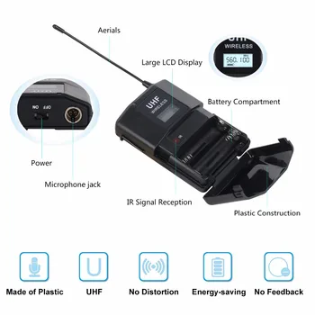 XTUGA SKM4000PLUS Strokovno 4*100 Kanali, UHF brezžični Bodypack mikrofon sistema, lahko Izberete Frekvenco, do 260Ft