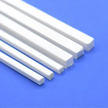 ABS DIY obsega ABS nemoteno square bar palico Dia 5,0 mm dolžina 50 cm Bar za arhitekturni model Postavitev materiali za izdelavo