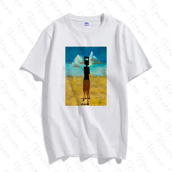Vintage Nadrealistično Umetnosti Tshirt Ženske Harajuku Estetske Gothic Letnik Kawaii Plus Velikost Bombaža, Kratek Rokav Tee Shirt Femme Oblačila