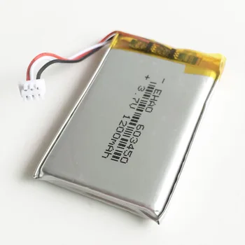 Joseph smith translation 1.25 mm 3pin 3,7 V 1200mAh lipo litij-polimer baterija za ponovno polnjenje plug za GPS DVD, bluetooth, diktafon, e-book fotoaparat 603450