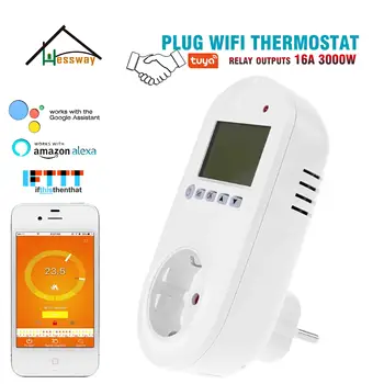 HESSWAY TUYA WIFI termostat vtič v vtičnico 16A za za električne toplote