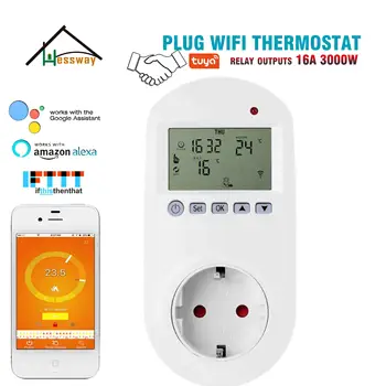 HESSWAY TUYA WIFI termostat vtič v vtičnico 16A za za električne toplote
