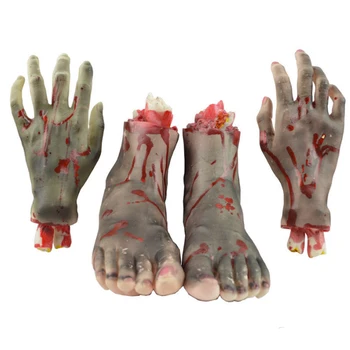 Ena Paru (levi + eno desno) iz Lateksa Krvavi Zombi Strašno Roke in Noge za Halloween Kostume