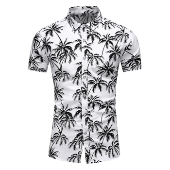 2021 Nov Modni Priložnostne moška Majica Kratek Rokav, Tiskanje Havajih Rokavi Moški Poletje Nova Zasnova Mens Plaža Srajce Moške Cvet Majica 7XL