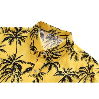 2021 Nov Modni Priložnostne moška Majica Kratek Rokav, Tiskanje Havajih Rokavi Moški Poletje Nova Zasnova Mens Plaža Srajce Moške Cvet Majica 7XL