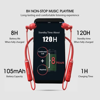 Lenovo Slušalke Bluetooth5.0 Brezžične Slušalke Magnetni Neckband Slušalke IPX5 Nepremočljiva Šport Slušalka z šumov Mikrofona