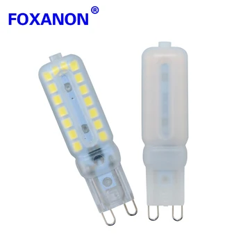 Foxanon 6Pcs 110V 220V G9 LED svetilka Svetilka 3W 5W 7W 2835 SMD Svetloba, možnost zatemnitve Koruza, Bučke Luz Pozornosti, ki Nadomešča Halogensko Razsvetljavo