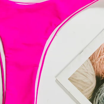 INGAGA Push Up Bikini Kopalke Ženske Kopalke Vrh Zaviti Kopalcev Kopalnih Oblek Rose Tangice Biquini Swim Oblacilo Ženske 2021 Nova