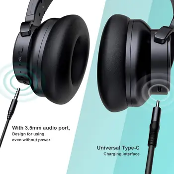 Oblikovalec Aktivni šumov, Slušalke APT-X CVC8.0 48H Glasba Dolžina Brezžične Bluetooth Slušalke z Mikrofonom Tip-c