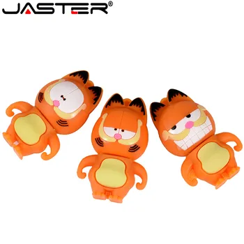 JASTER Risanka 64GB srčkan Garfield USB Flash Disk 4GB 8GB 16GB 32GB Pendrive USB 2.0 na Usb ključek
