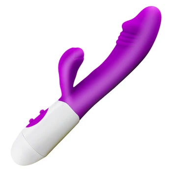 Rabbit Vibrator Realist Dildo Vibracije Silikonski Vagine, Klitoris Spodbujanje AAA Baterije, Erotično Sex Igrača za Ženske Masturbator
