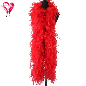 Rdeča Turčija Pernata Boa Poročno Dekoracijo Opremo DIY Karneval Oblačila Šal Teža 90 Gramov /1 KOS