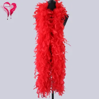 Rdeča Turčija Pernata Boa Poročno Dekoracijo Opremo DIY Karneval Oblačila Šal Teža 90 Gramov /1 KOS