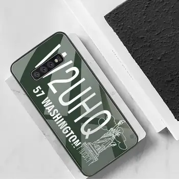 Amerika Trgatev stare registrske tablice telefon Primeru zajema Lupini Kaljeno Steklo Za Samsung S20 Plus S7 S8 S9 S10 Plus Opomba 8 9 10 Plus
