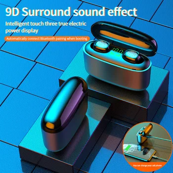 G5S Brezžična Dotik za Nadzor Slušalke Nepremočljiva Čepkov LED Zaslon TWS Šport Slušalke z 2200mAh Polnjenje Box