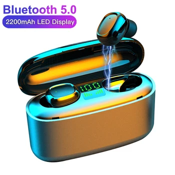 G5S Brezžična Dotik za Nadzor Slušalke Nepremočljiva Čepkov LED Zaslon TWS Šport Slušalke z 2200mAh Polnjenje Box