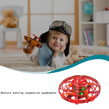 Mini Brnenje Infrardeči Senzor Ufo, ki Plujejo pod Igrača Indukcijske Zrakoplova Quadcopter Za Otroke, Otroke Igre, Igrače