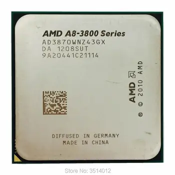 AMD A8-Serije A8-3870K A8 3870 K 3.0 GHz Quad-Core CPU Procesor AD3870WNZ43GX Socket FM1
