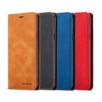 Usnjena torbica za Samsung Galaxy S7 S7 Rob S8 S9 S10 S10 PLUS S10E S10 Lite Primeru Pokrovček Denarnice Magnetni Telefon Vrečko Knjiga Coque