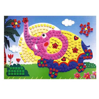 3Pcs/Set 3D Otrok Puzzle DIY Pene Otroci Mozaik Nalepke Umetnost EVA Risanka Kristalno Izobraževalne Igrače BM88