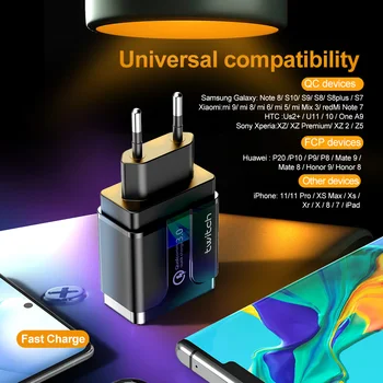 Trzanje Hitro Polnjenje QC 3.0 USB NAS EU Polnilec Univerzalni Mobilni Telefon Polnilnik Steni Hitro Adapter Za iPhone, Samsung Xiaomi