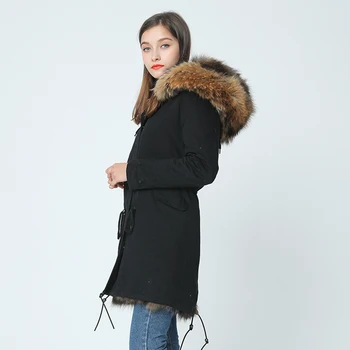 OFTBUY 2020 dolgo zimska jakna ženske outwear debele parkas rakun naravnih pravi krzno ovratnik plašč hooded pravi toplo lisica krzno linijske