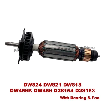 AC220V-240V Armature Rotorja Sidro zamenjava za Kotni Brusilnik DEWALT DW824 DW821 DW818 DW456K DW456 D28154 D28153