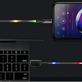 MCDODO Nadzor Glasnosti LED USB Kabel, Hitro Polnjenje Mobilnega Telefona Polnilnik Žice Kabel Za iPhone 12 11 Max Pro Xs Xr X 8 7 6s 6 Plus