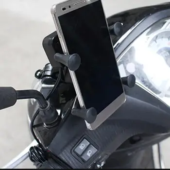 Univerzalno motorno kolo Mobilni Telefon Gori Imetnik Nepremočljiva z USB Polnilnik za 360 Stopinj Rotacija za GPS ATV Skuter Kolo Cruiser