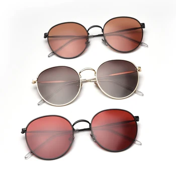 Peekaboo kovinski okrogla sončna očala ženske polarizirana rdeče oranžna retro sončna očala za moške vožnje očala pribor 2019 poletje