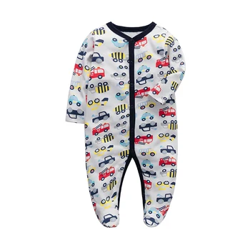 Dojenčki Romper Newborn Baby Fantje Dekleta Pragovi Pižamo 3M -12 M Mesecih Jumpsuit za Malčke Dolg Rokav Obleke