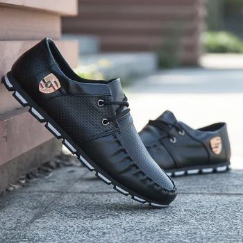 Moške formalno čevlji Loafers usnjeni čevlji platno čevlji poletje moških priložnostne čevlji formalno čevlji dihanje mehko edini lahki 39