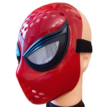 Nove Rdeče Črn Pajek Ples, Človek Faceshell Z Leče Za Spider Masko Cosplay Kul Kostum Spider Čelada