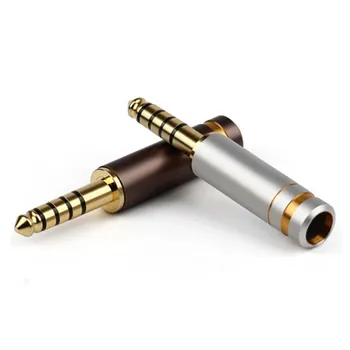 5PCS Audio Jack 4.4 mm 5Pole Uravnoteženo plug Bakra, Pozlačen Stereo Slušalke Priključek Aluminij Zlitine Zvočnik Priključite Adapter